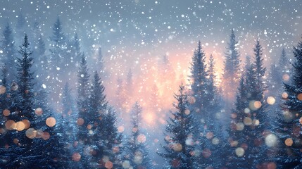 Nostalgic Christmas illustration background of a tranquil snow-laden pine forest with tall evergreen silhouettes, quiet snowdrifts, soft moonlight and a calm festive vibe close up of fire in water