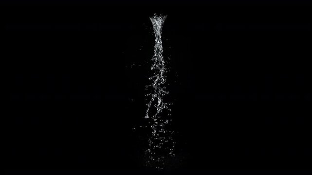 Super Slow Motion Shot of Dripping Water Isolated on Black Background at 1000fps.