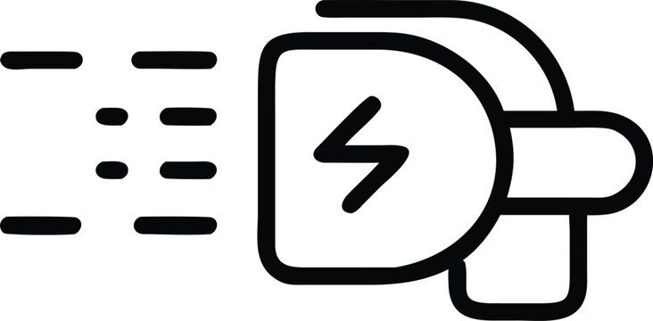 A generic icon used to indicate fast charging or a similar high-power charging.