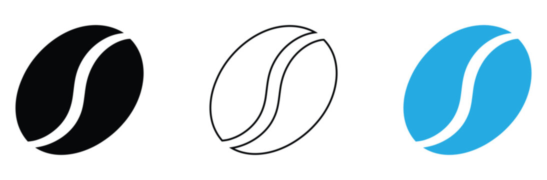 Brewtiful Coffee Beans Trio: Modern Icons for Your Cafe Brand, Graphic Design, and Delicious Promotions! Get Your Caffeine Fix Here