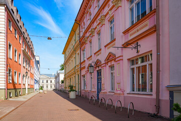 Rüütli pedestrian street in the Old Town of Tartu, Estonia