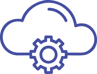 The icon typically symbolizes the configuration, maintenance, or administration of cloud computing services.