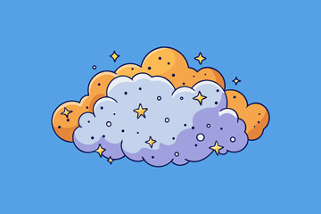 Space Background with Nebula and Stars vector illustration