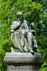 Karl Ernst Von Baer statue on Toomemägi (Cathedral Hill) in Tartu, Estonia