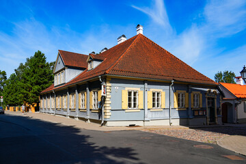 Facade of the Puppet Theater of the Tartu Toy Museum in Estonia