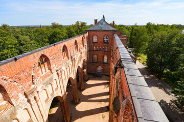 Nave of Tartu Cathedral aka Dorpat Cathedral, a former catholic church in Tartu (Dorpat), Estonia