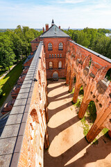 Nave of Tartu Cathedral aka Dorpat Cathedral, a former catholic church in Tartu (Dorpat), Estonia