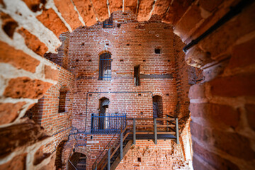 Interior of Tartu Cathedral aka Dorpat Cathedral, a former catholic church in Tartu (Dorpat), Estonia