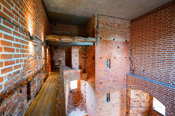 Interior of Tartu Cathedral aka Dorpat Cathedral, a former catholic church in Tartu (Dorpat), Estonia