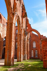 Vaults of Tartu Cathedral aka Dorpat Cathedral, a former catholic church in Tartu (Dorpat), Estonia
