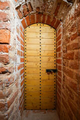 Interior of the bell tower of St. John's Church in Tartu, Estonia - Brick gothic lutheran church dedicated to John the Baptist