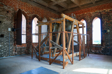 Bells of St. John's Church in Tartu, Estonia - Brick gothic lutheran church dedicated to John the Baptist