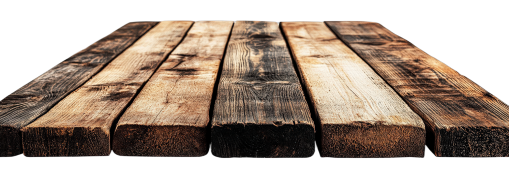 Old wooden planks arranged in a row for rustic background