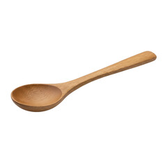 Wooden spoon kitchen utensil isolated on transparent background