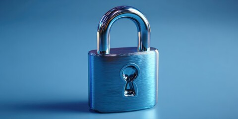 Naklejka premium Padlock with Keyhole Icon Representing Personal Data Security and Privacy