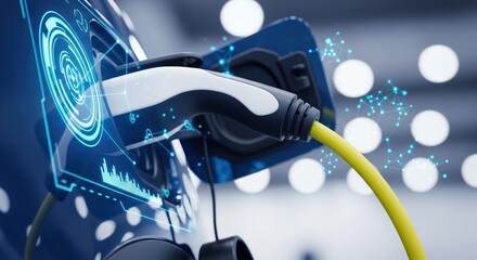 Charge up for a sustainable future with sleek electric car technology powering our world, showcasing vibrant energy and innovation in transportation