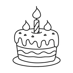 birthday cake with candles