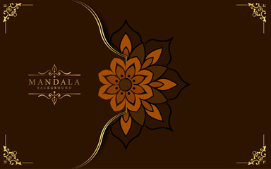 Elegant golden mandala design on a dark gray background intricate floral pattern