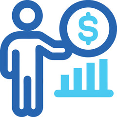 Business Profit Earnings Icon for Financial Success