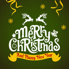 Merry Christmas tree concept made of white 2026 happy new year decorations star isolated on red background table minimal flat lay, xmas winter holiday party, top down view, copy space, wide banner.