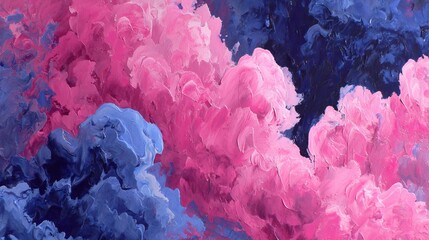 Fototapeta premium Wallpaper featuring a bohemian Ikat design with tribal tie-dye elements and ethnic floral patterns on a pale pink background