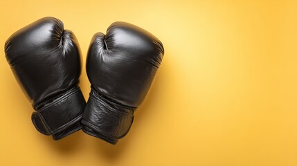 Against a vibrant, colorful background, boxing gloves are showcased in a bold and dynamic visual display