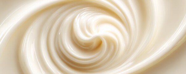 A splash of creamy milk generates stunning ripples on a smooth surface, evoking a feeling of freshness and purity