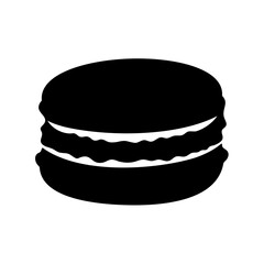 Monochrome Macaron Silhouette, A Minimalist Representation of French Confectionery Delight