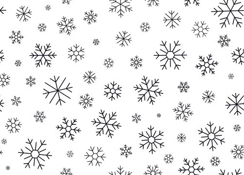 set of snowflakes