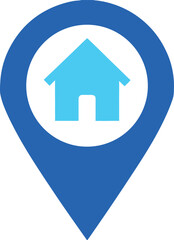 Home Location Pin Icon for House Navigation