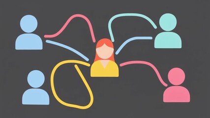 Network Of People Abstract Connections Communication Concept high quality professional