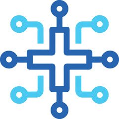 Network Nodes Icon for Data Connection
