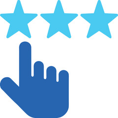 Star Rating Tap Icon for User Feedback