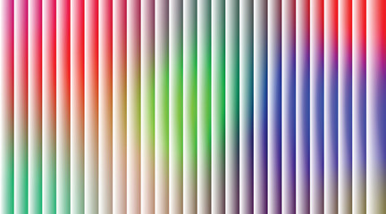 Vector illustration of dynamic abstract background featuring a spectrum of vibrant vertical stripes creating a modern gradient effect