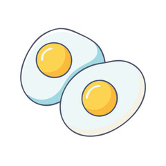 fried egg vector illustration