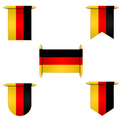 German flag icon, German National Flag Badge, patriotic icon design of German states, vector illustration