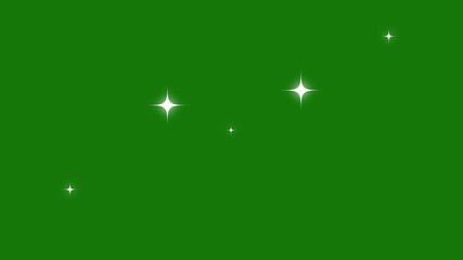 shiny glowing stars, fairy twinkle stars on green screen, Glitter sparkle animated green screen,Star twinkling animation, blinking light effect on transparent background