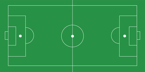 Football field. Football field lines style. Black field and stadium outline scheme on white background.