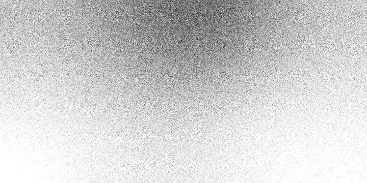 Vector Abstract grunge texture dust particle grain on transparent background. Grain noise of black irregular dots and grainy halftone fade effect with sand dust particles. Pixel disintegration, random