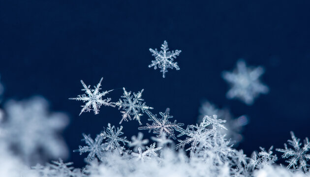 Snowflakes Falling Against