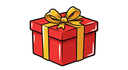 Obraz premium christmas gift box isolated on white background