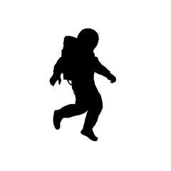 Astronaut silhouette - vector  illustration
