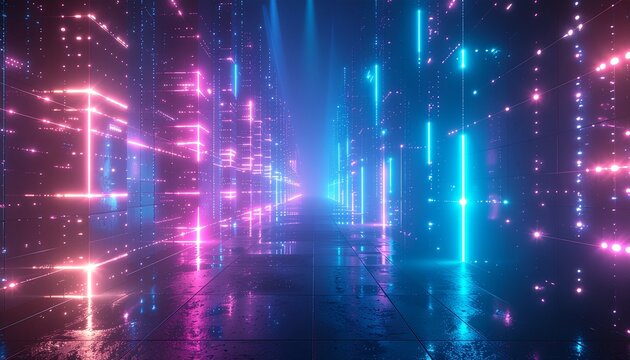 Step into a vibrant cyber world full of neon lights and futuristic vibes ready to ignite your creative projects, explore a modern digital realm now