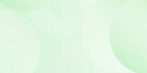Minimalist soft Abstract Background in Gradient green and white Tones with Circles. Circle effect style geometric, abstract background.