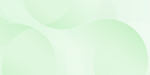 Minimalist soft Abstract Background in Gradient green and white Tones with Circles. Circle effect style geometric, abstract background.