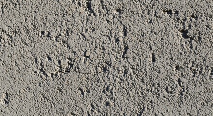 Closeup of a rough gray wall with a textured surface, showcasing its unevenness and rugged appearance in detail