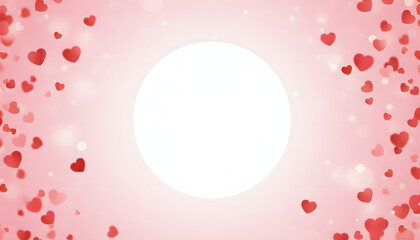 dreamy valentine background with floating hearts and light flare for marketing banner
