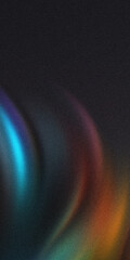 Abstract swirls of light and color on a dark textured background grainy background glowing color noise texture banner header cover poster backdrop design