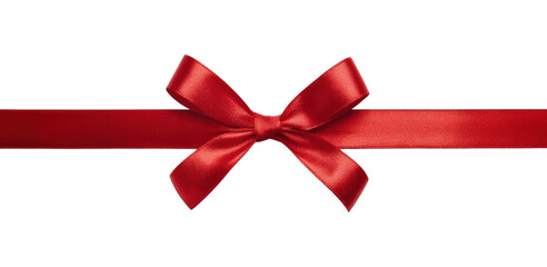 PNG Elegant red ribbon bow decoration.