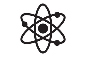 Atom model isolated on white background representing science concept